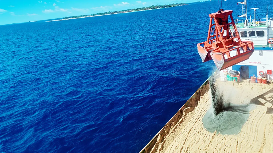 M. Sand discharging from Bulk vessel to Lct..