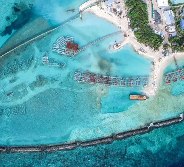 Construction of Atmosphere Kanifushi Resort, Lhaviyani Atoll